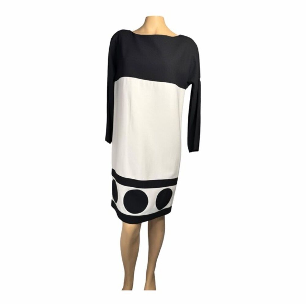 Gillian Mod Black & White Colorblock Dress – Size 6